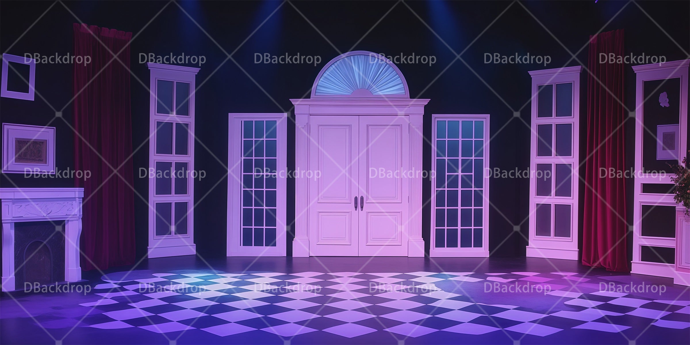 Performance Backdrop Gothic Bedroom Professional Stage Backdrops RR66-T22