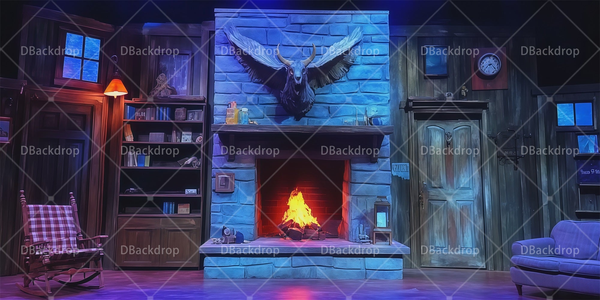 Backdrop For Theater Attic Parlor Professional Stage Backdrops RR66-T29