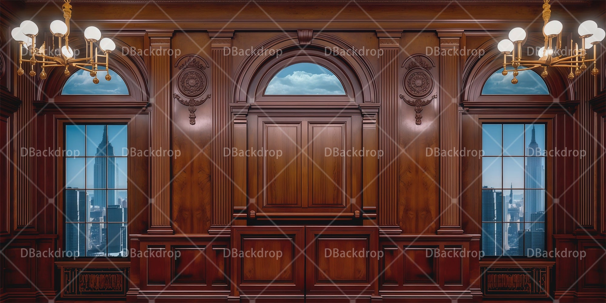 Theater Stage Backdrops Manhattan Courtroom Performance Backdrops RR66-T97