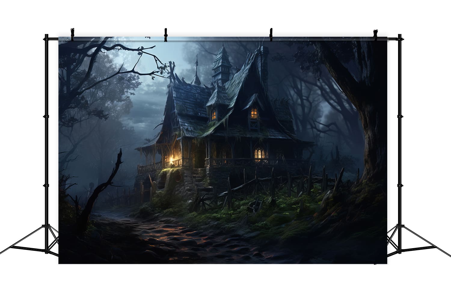 Halloween Horror Witch House Photography Backdrop RR7-50