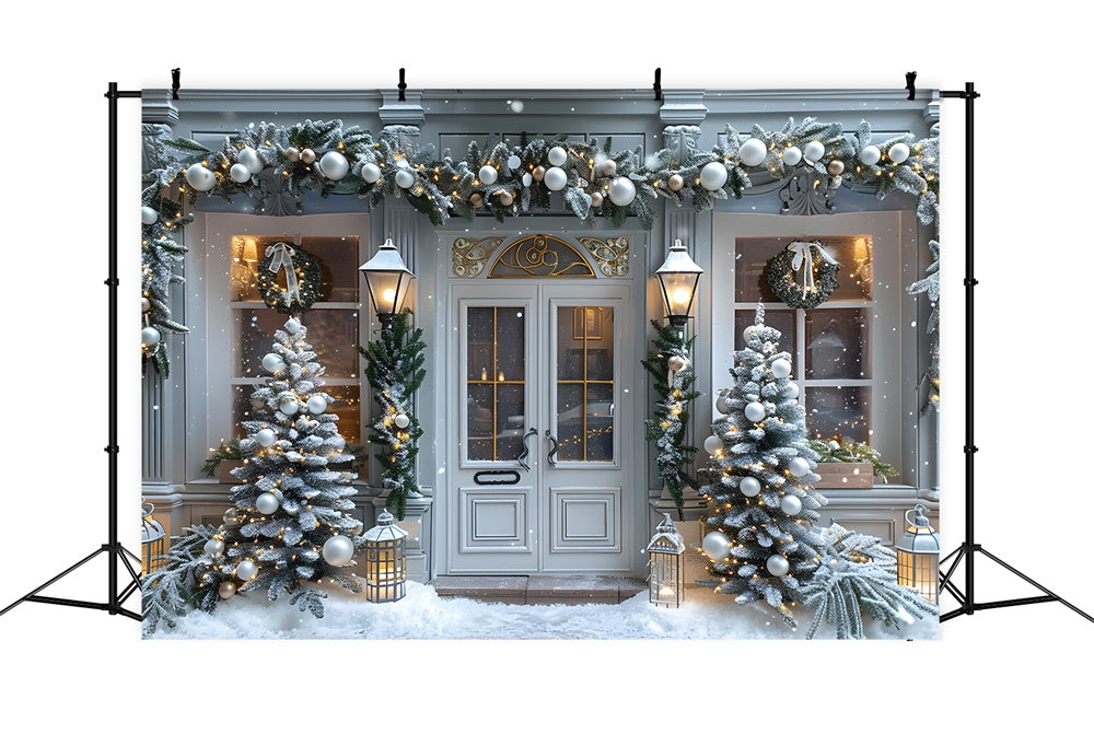 Christmas Balls Garland House Door Backdrop RR8-16