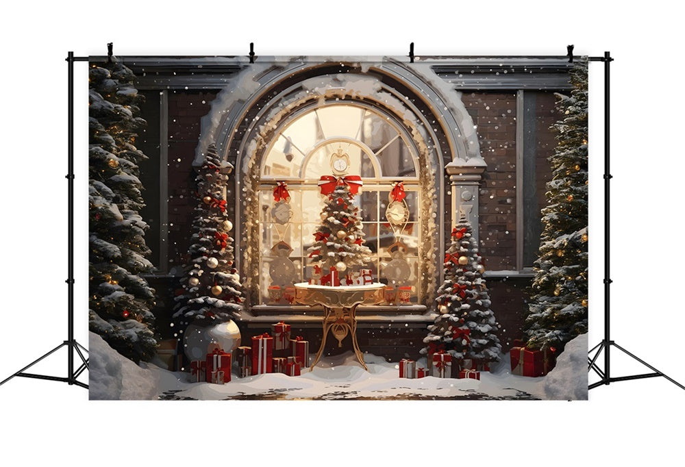 Christmas Elegant White Door Backdrop RR8-202