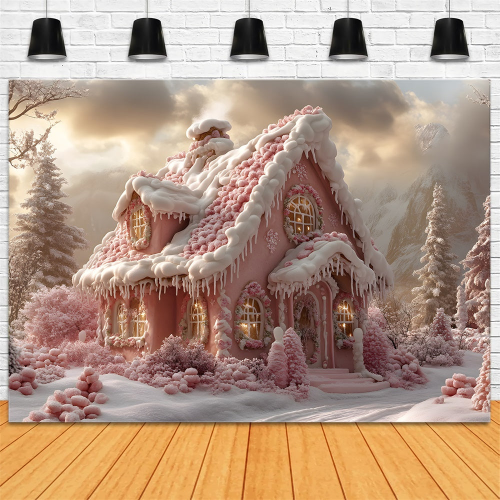 Christmas Gingerbread Cottage Treats Backdrop RR8-246
