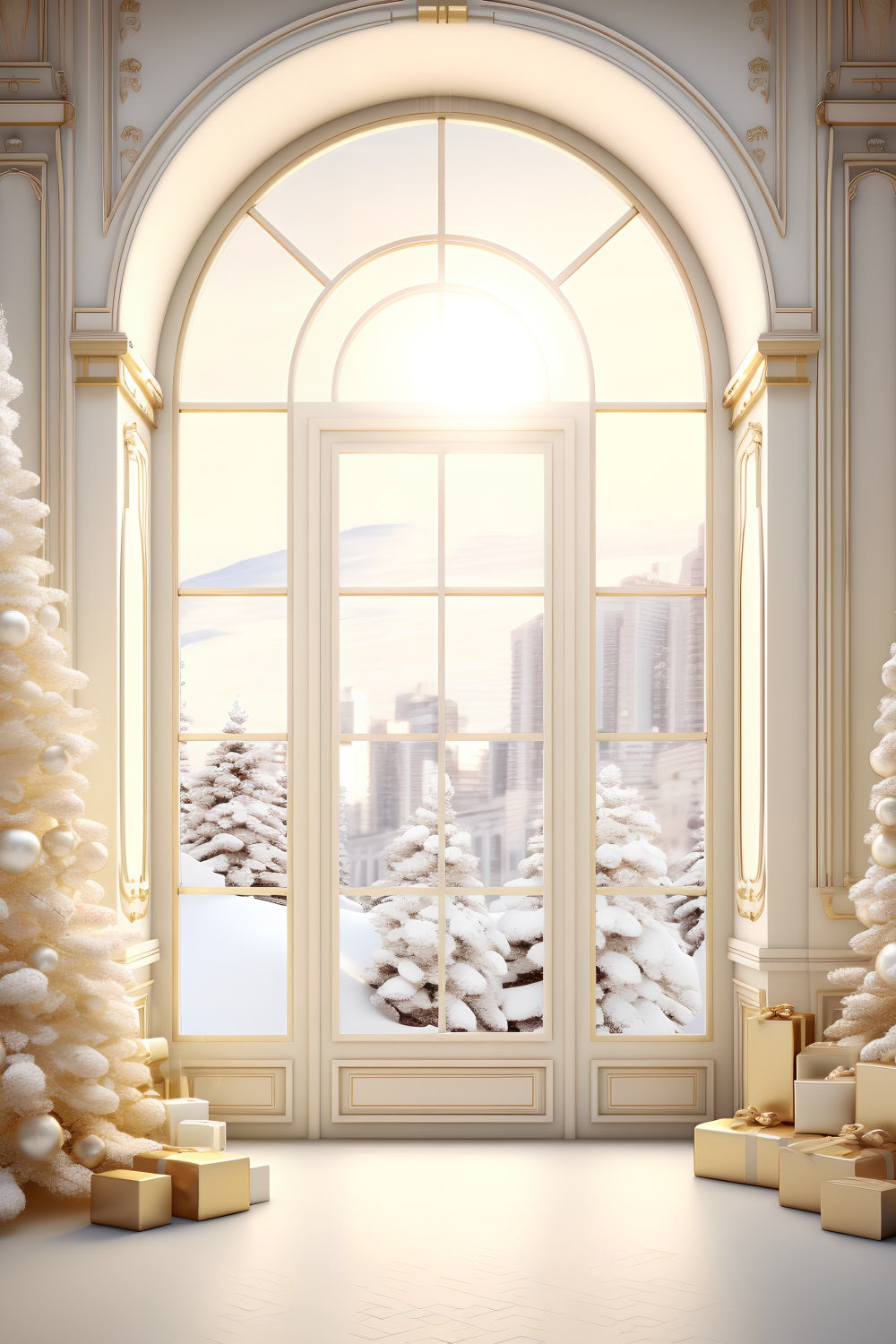 Christmas Rustic Farmhouse Festive Decor Backdrop RR8-271