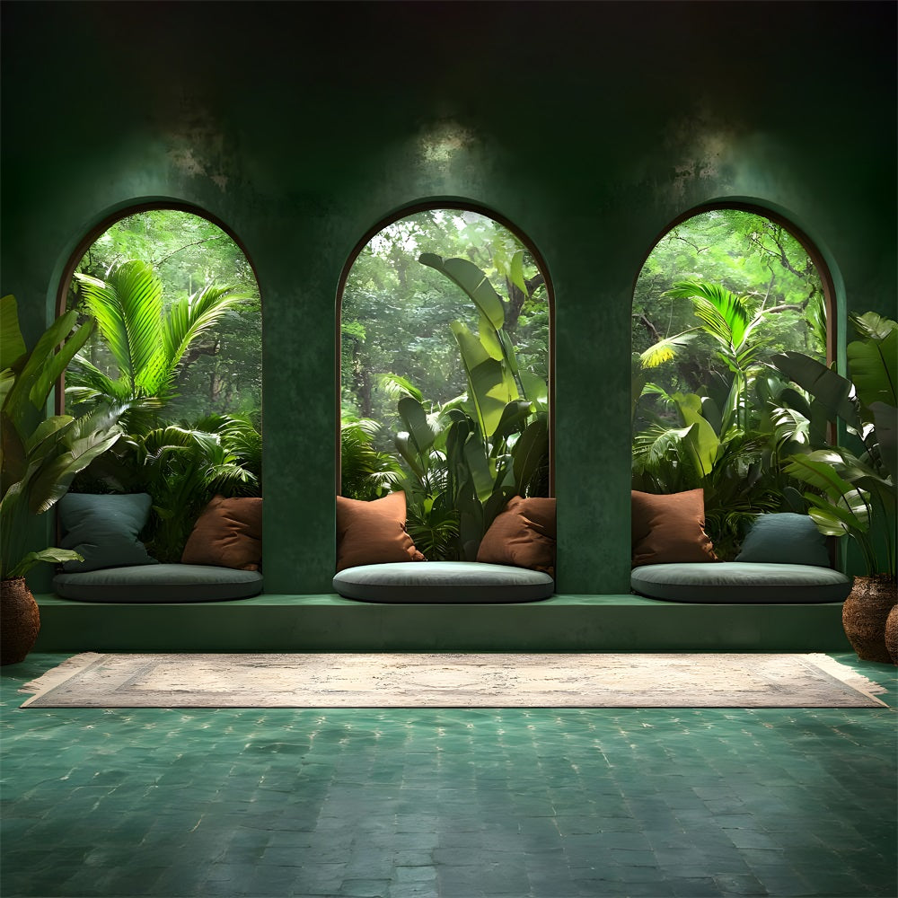 Tropical Jungle Oasis Boho Backdrop RR8-409