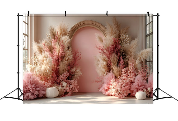 Earthy Elegance Boho Chic Ceremony Backdrop RR8-493