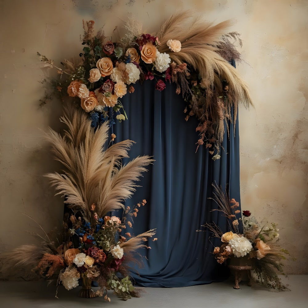 Whimsical Woven Arch Pampas Boho Backdrop RR8-514