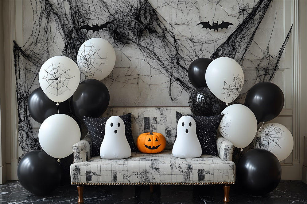 Halloween Balloons Ghost Pumpkin Decor Backdrop RR9-86