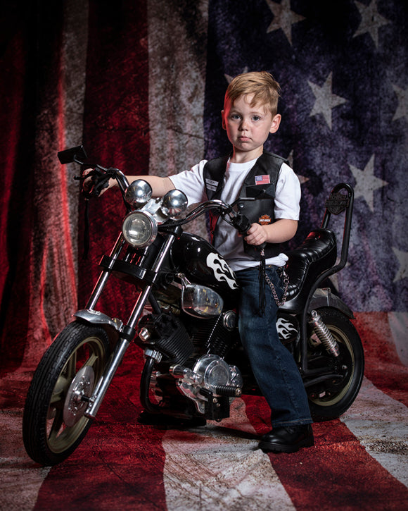 Grunge American Flag Independence Day Photo Backdrop SH615