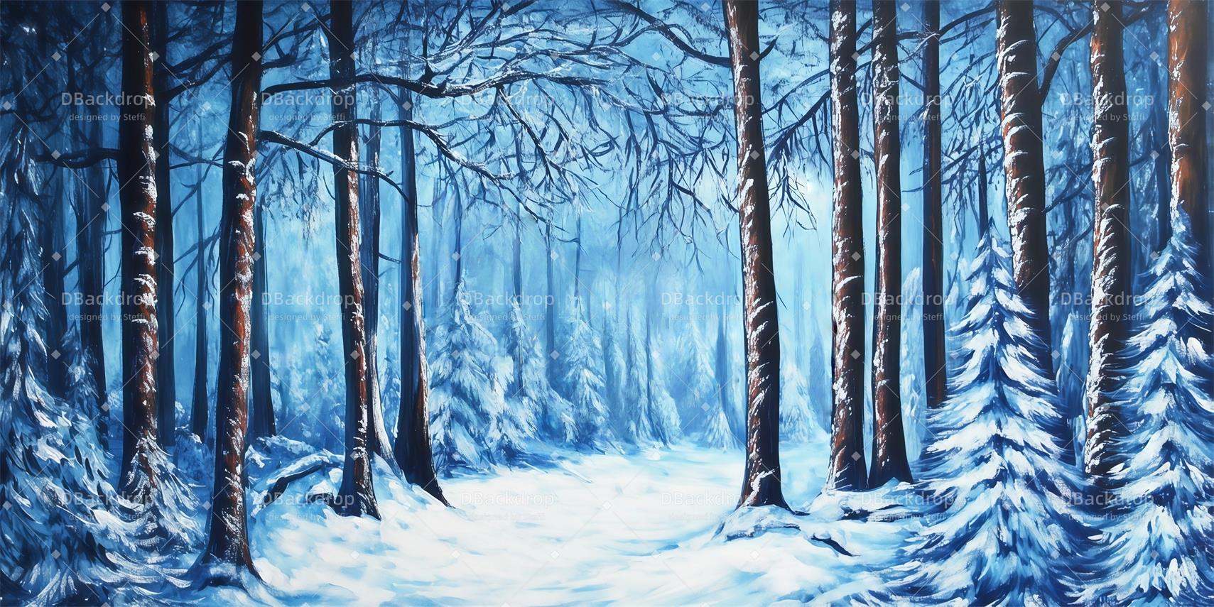Musical Backdrops Snowy Forest Theater Backdrops for Saler CSH59-T50