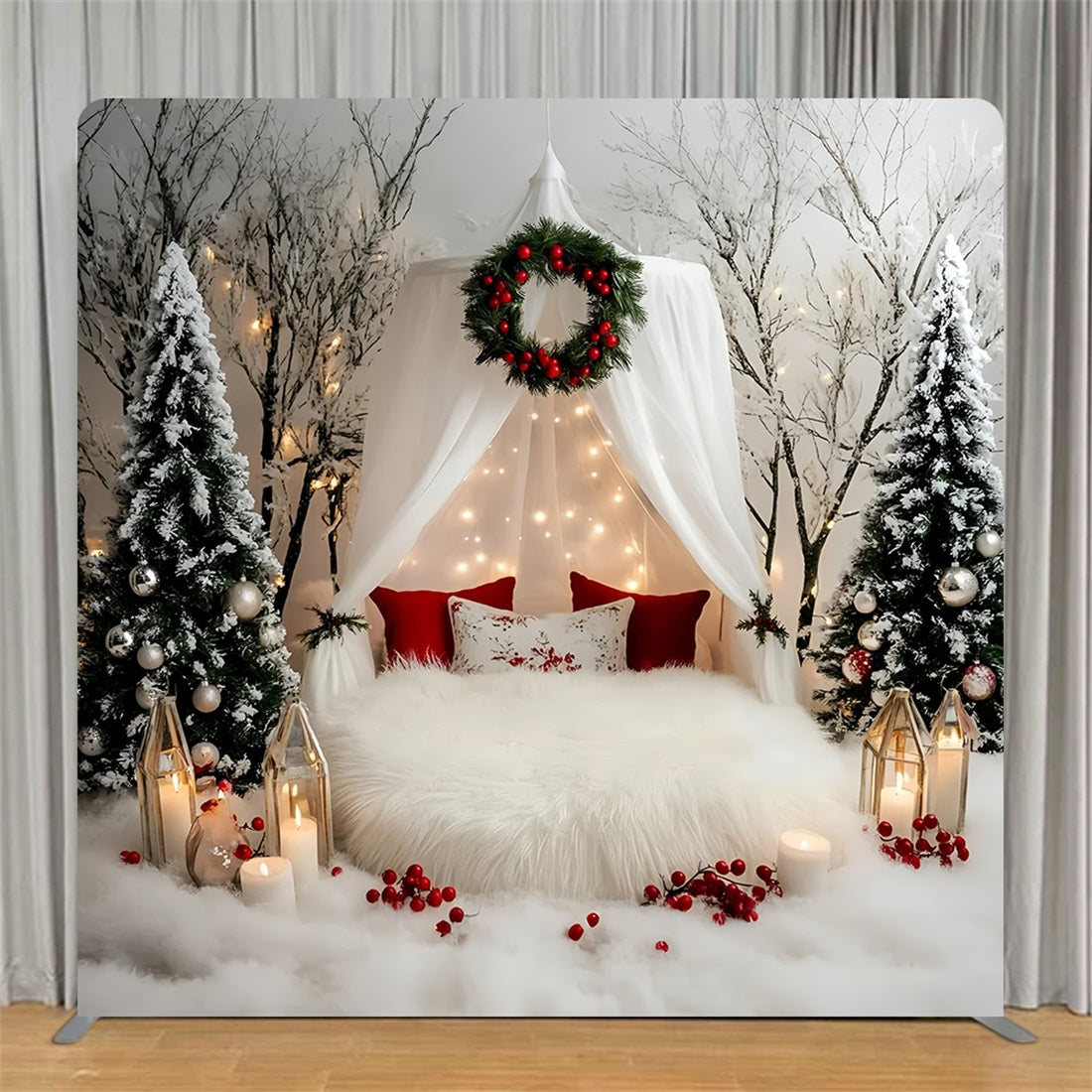 Tension Backdrops Cozy Winter Canopy Retreat Christmas Backdrop TS-GQ57-41
