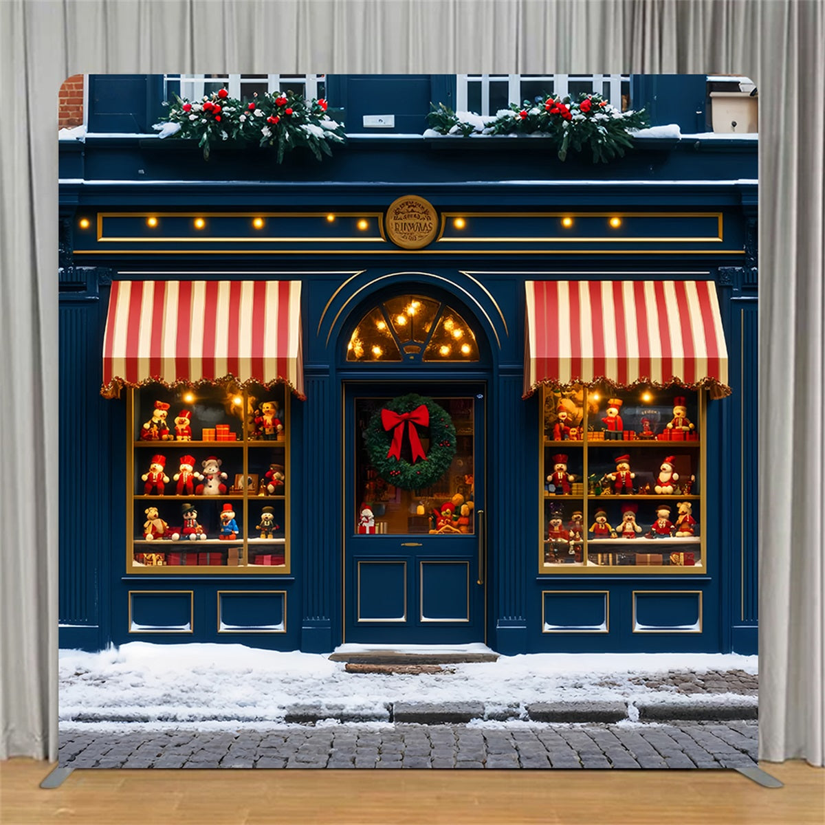 Tension Backdrop Festive Toy Shopfront Christmas Backdrop TS-LXX59-188