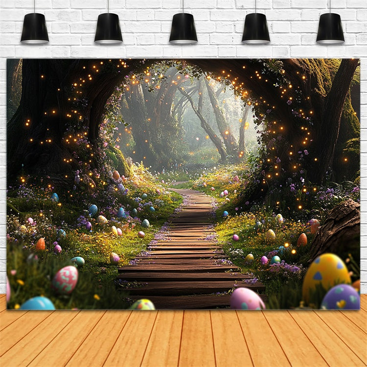 Easter Photo Backdrop Ideas Enchanted Egg Hunt Path Backdrop TWW3-1