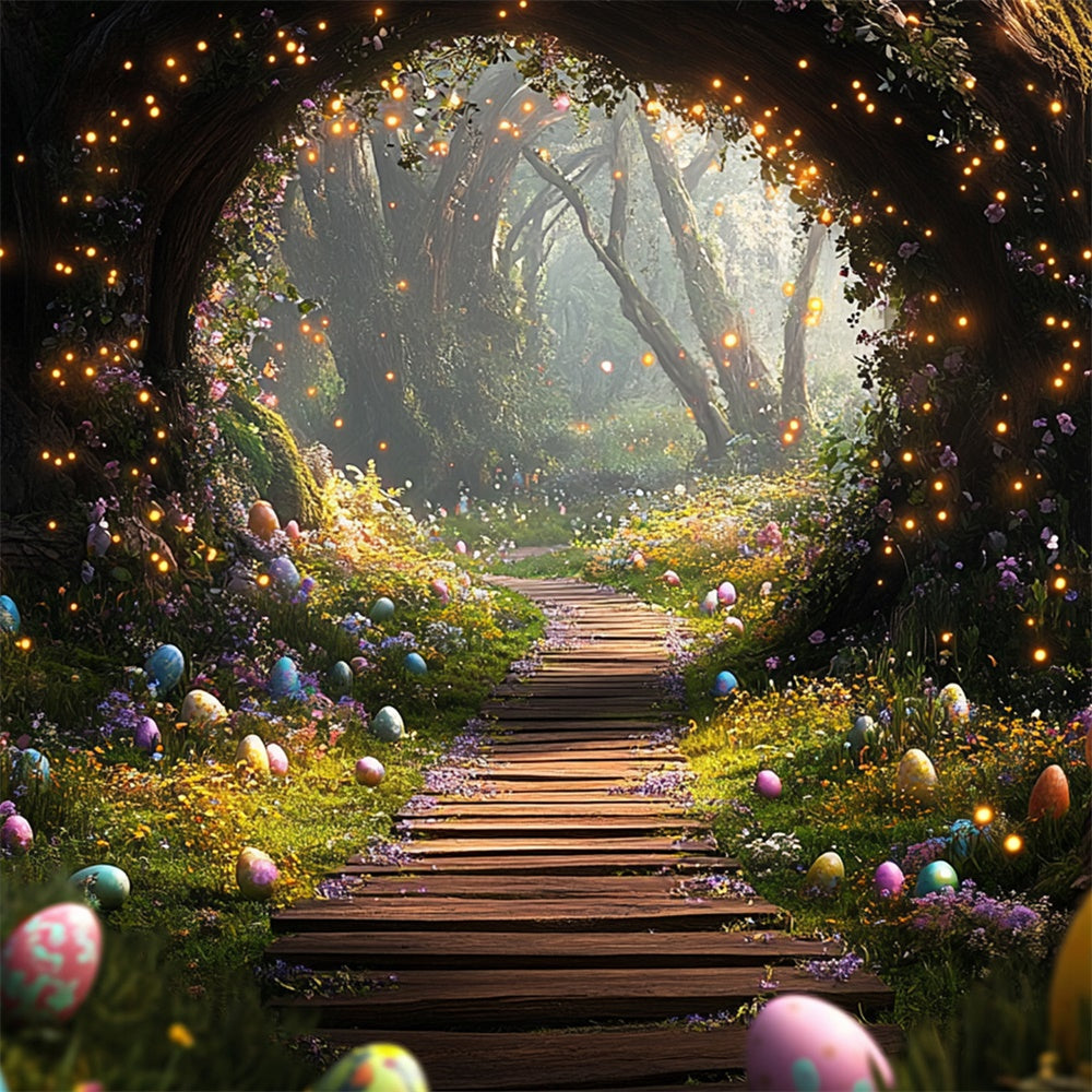Easter Photo Backdrop Ideas Enchanted Egg Hunt Path Backdrop TWW3-1