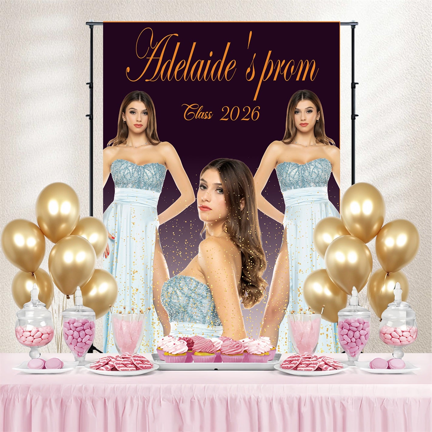 Graduation Backdrop Ideas Glam Sparkle Personalised Party Graduation Backdrop TWW3-108