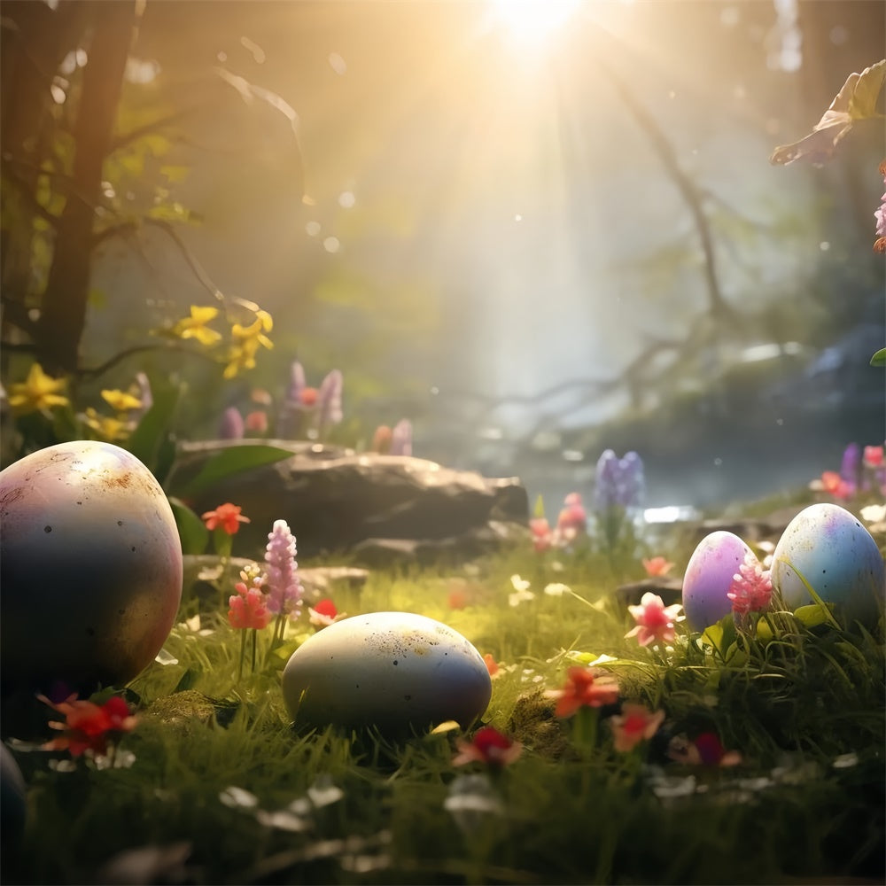 Easter Photo Backdrop Dreamy Woodland Easter Egg Backdrop TWW3-35