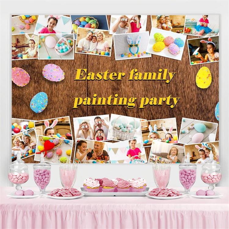 Easter Backdrops Wooden Family Fun Personalised Backdrop TWW3-52