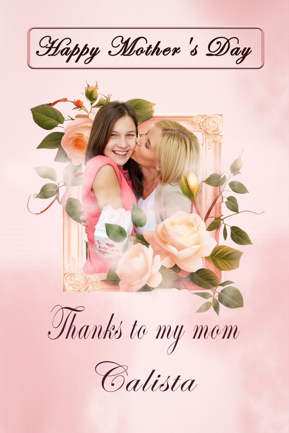 Mothers Day Backdrops Loving Embrace Floral Customized Backdrop TWW4-3