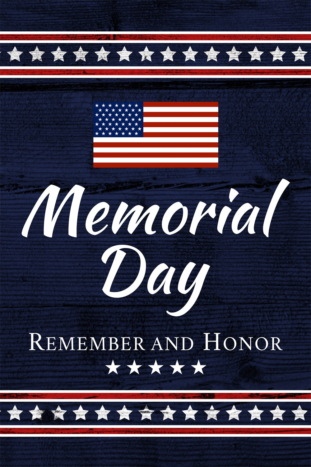 Memorial Day Backdrops Vintage Memorial Flag Backdrop TWW4-71
