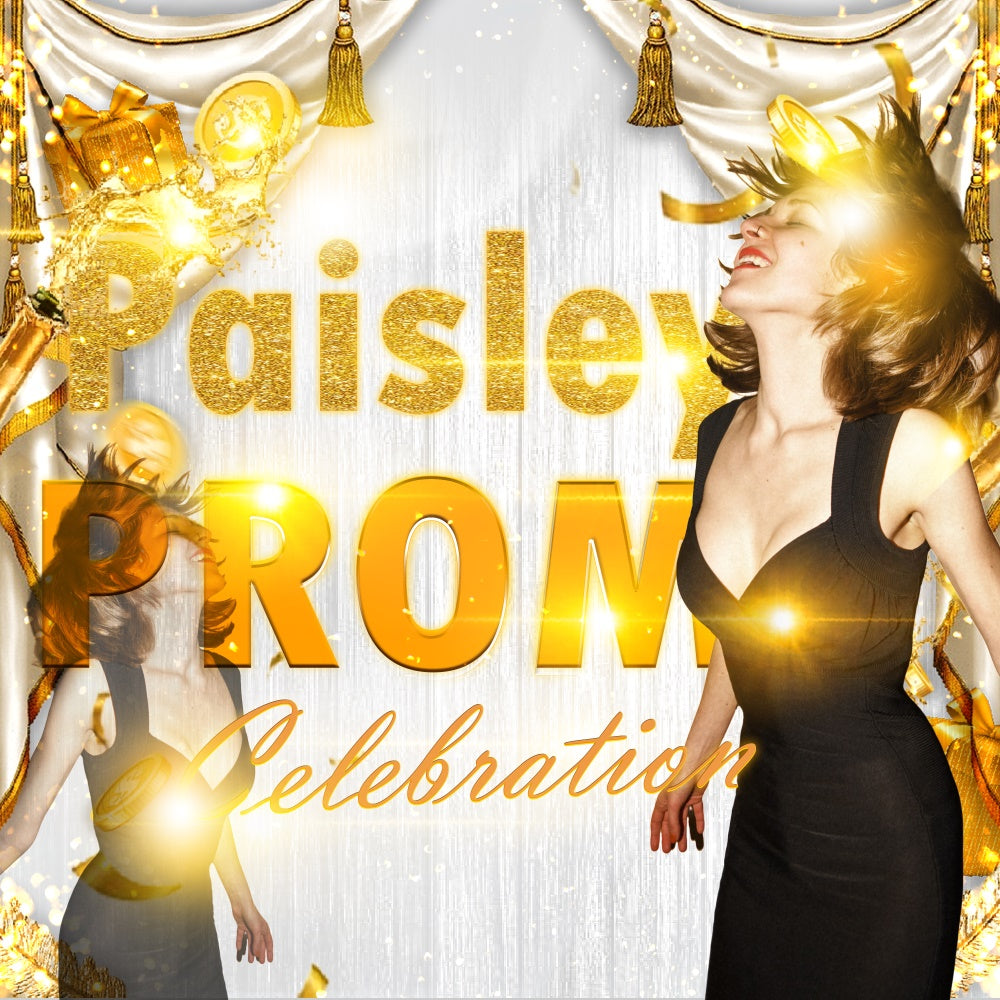 Prom Backdrop Ideas Golden Flash Luxury Custom Party Graduation Backdrop TWW5-39