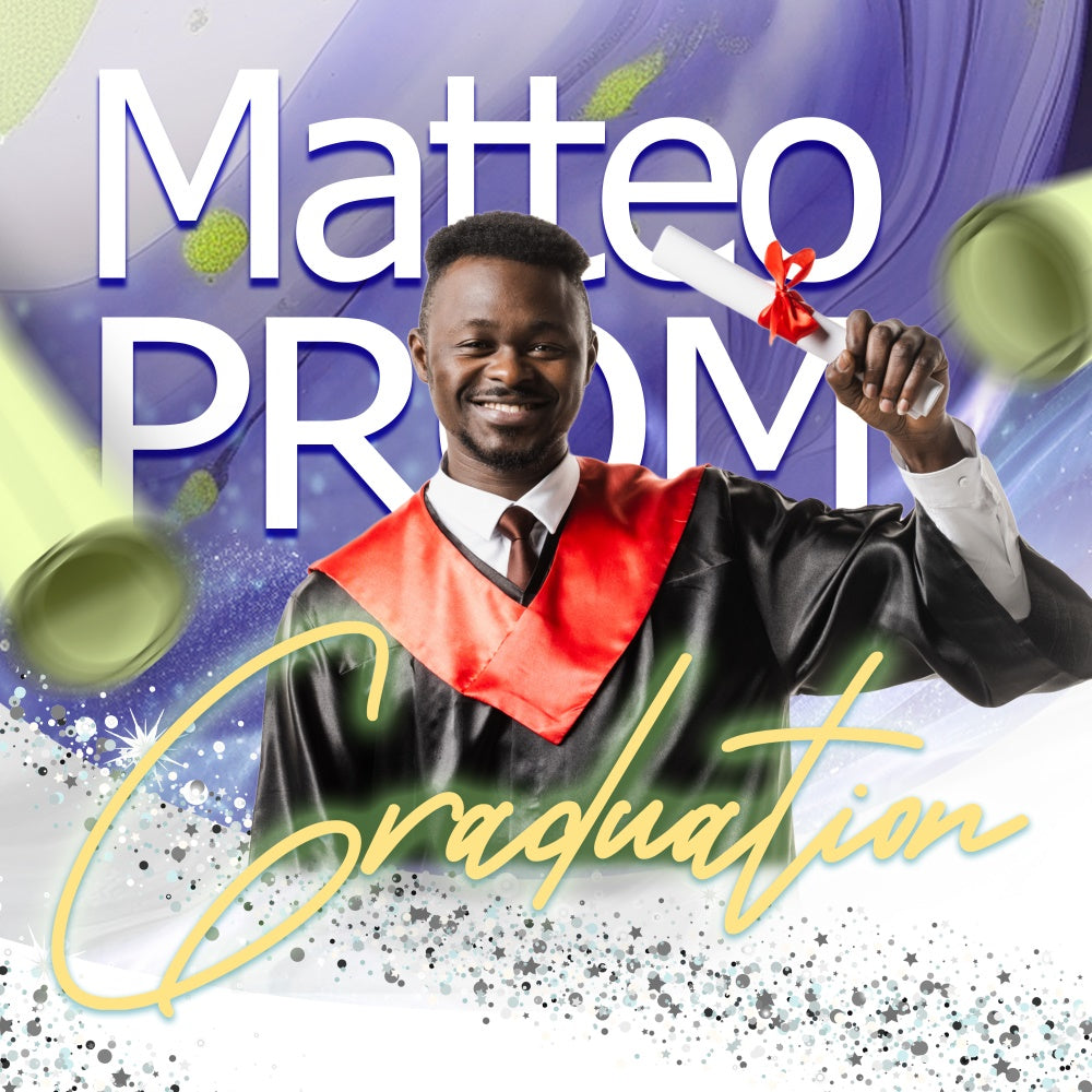 Prom Photo Backdrop Modern Shine Personalized Party Graduation Backdrop TWW5-43