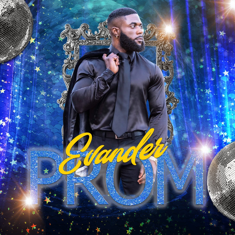 Prom Backdrops Elegant Blue Sparkle Customized Party Graduation Backdrop TWW5-44