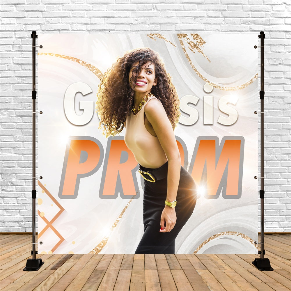 Prom Photo Backdrop Chic Glow Modern Custom Party Graduation Backdrop TWW5-45