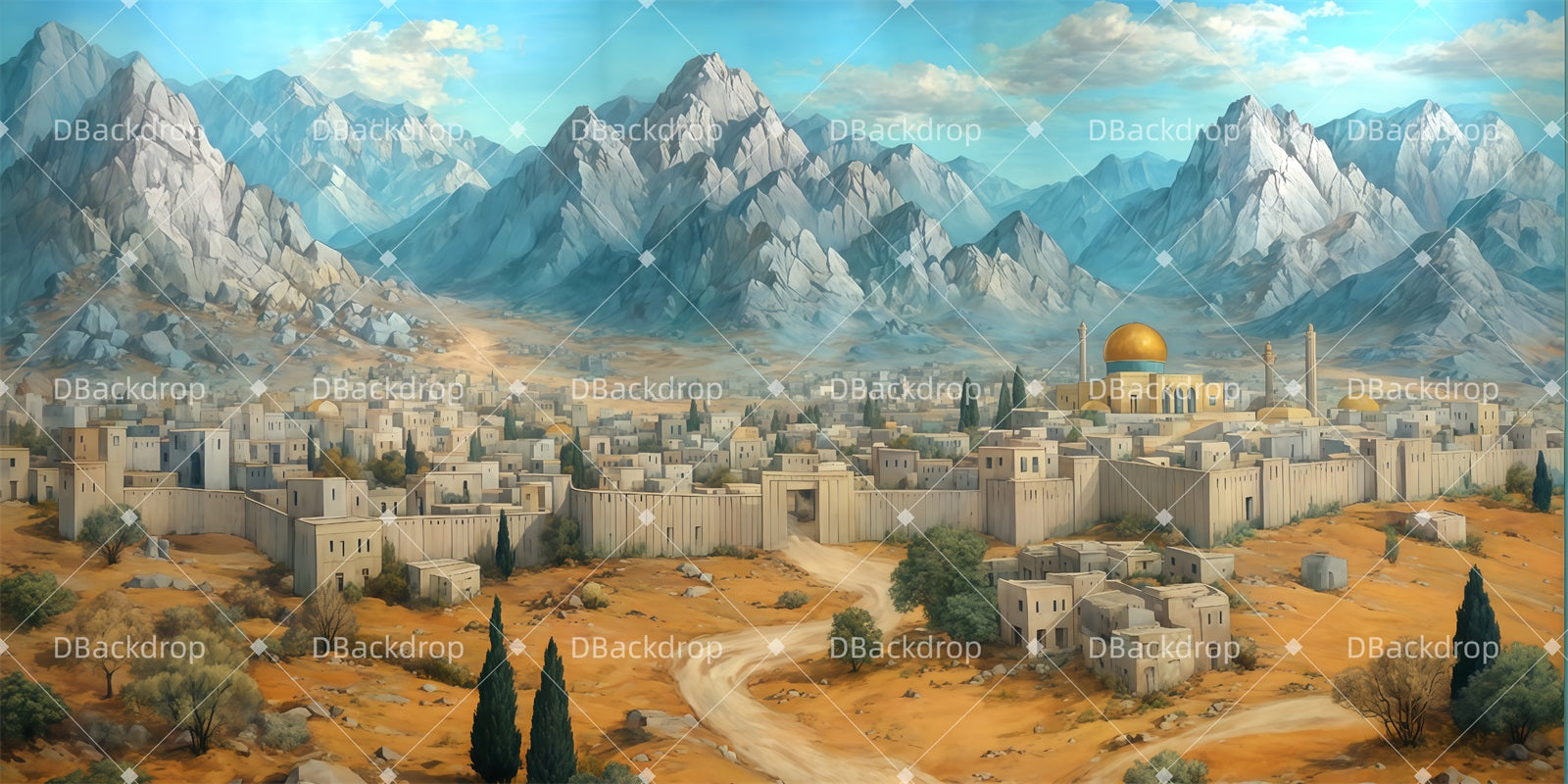 School Play Backdrops Small Towns Performance Backdrops TWW510-T11