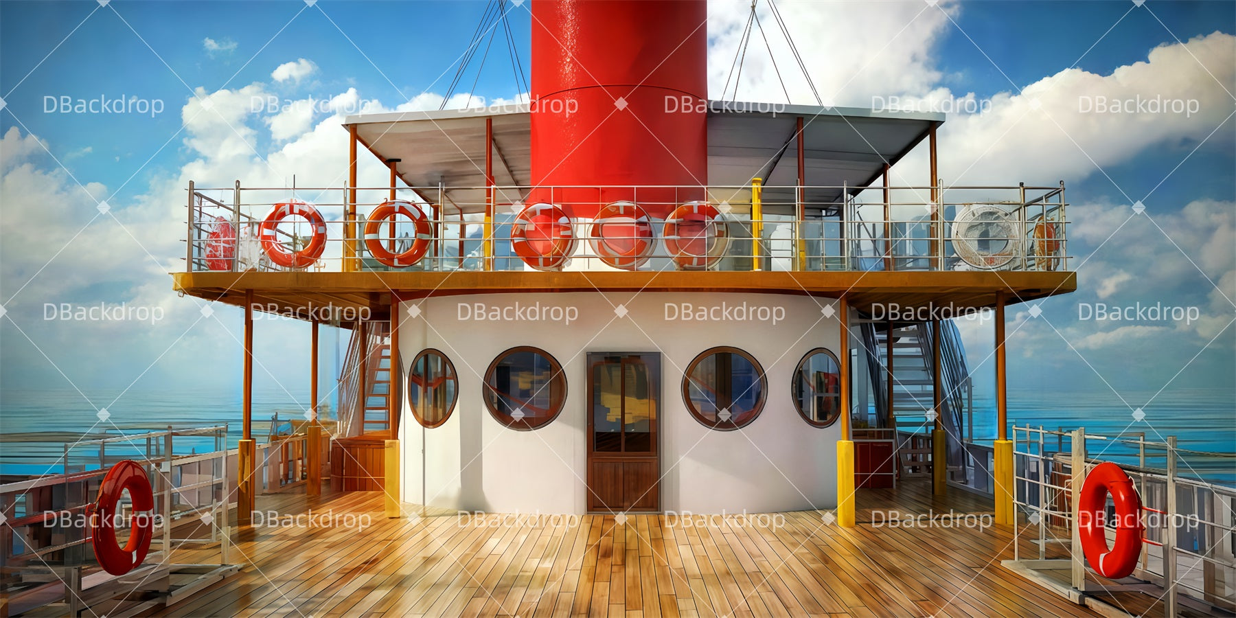 Stage Backdrop Main Ship Deck Backdrops For Theater TWW511-T29