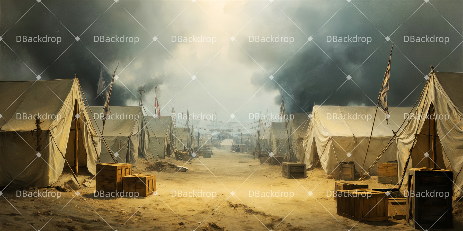Movie Theater Backdrop Army Camp Professional Stage Backdrops TWW511-T36