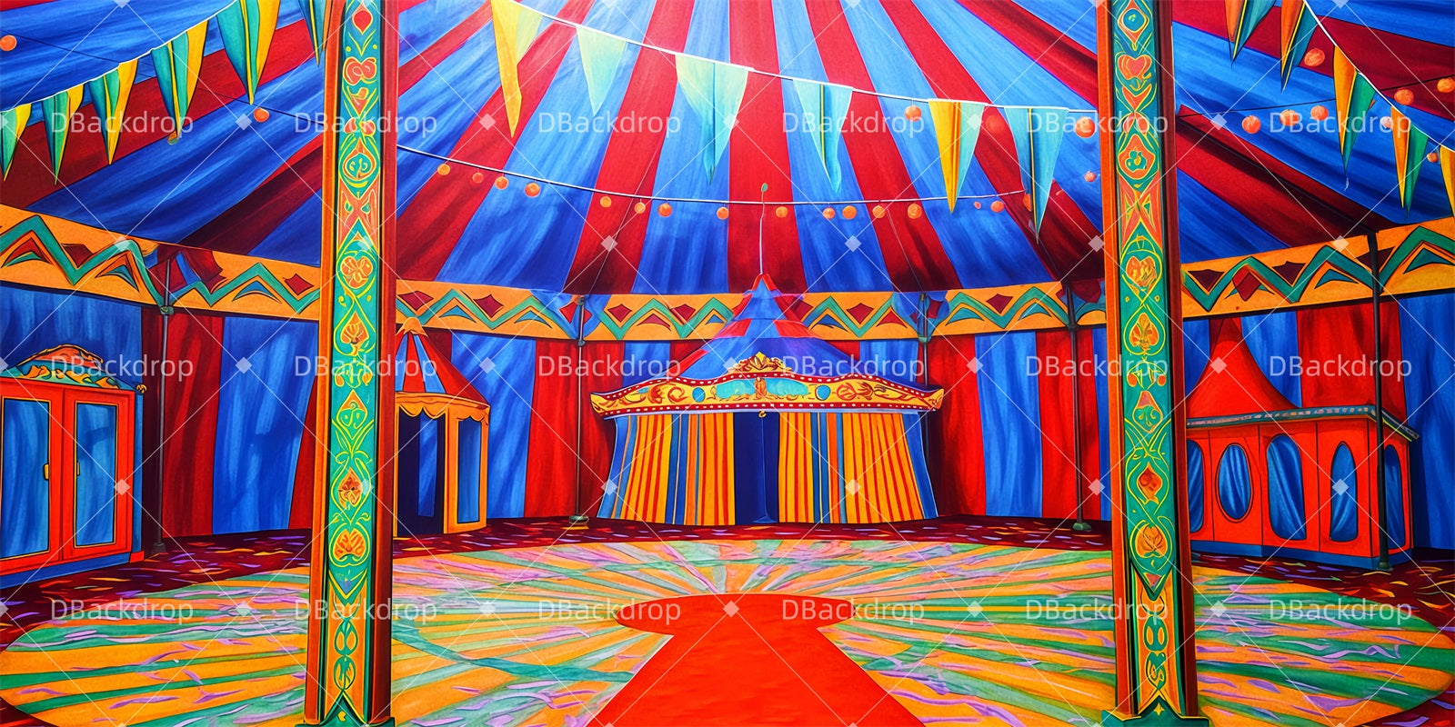 Circus Stage Backdrop Circus Tent Performance Backdrops TWW511-T38