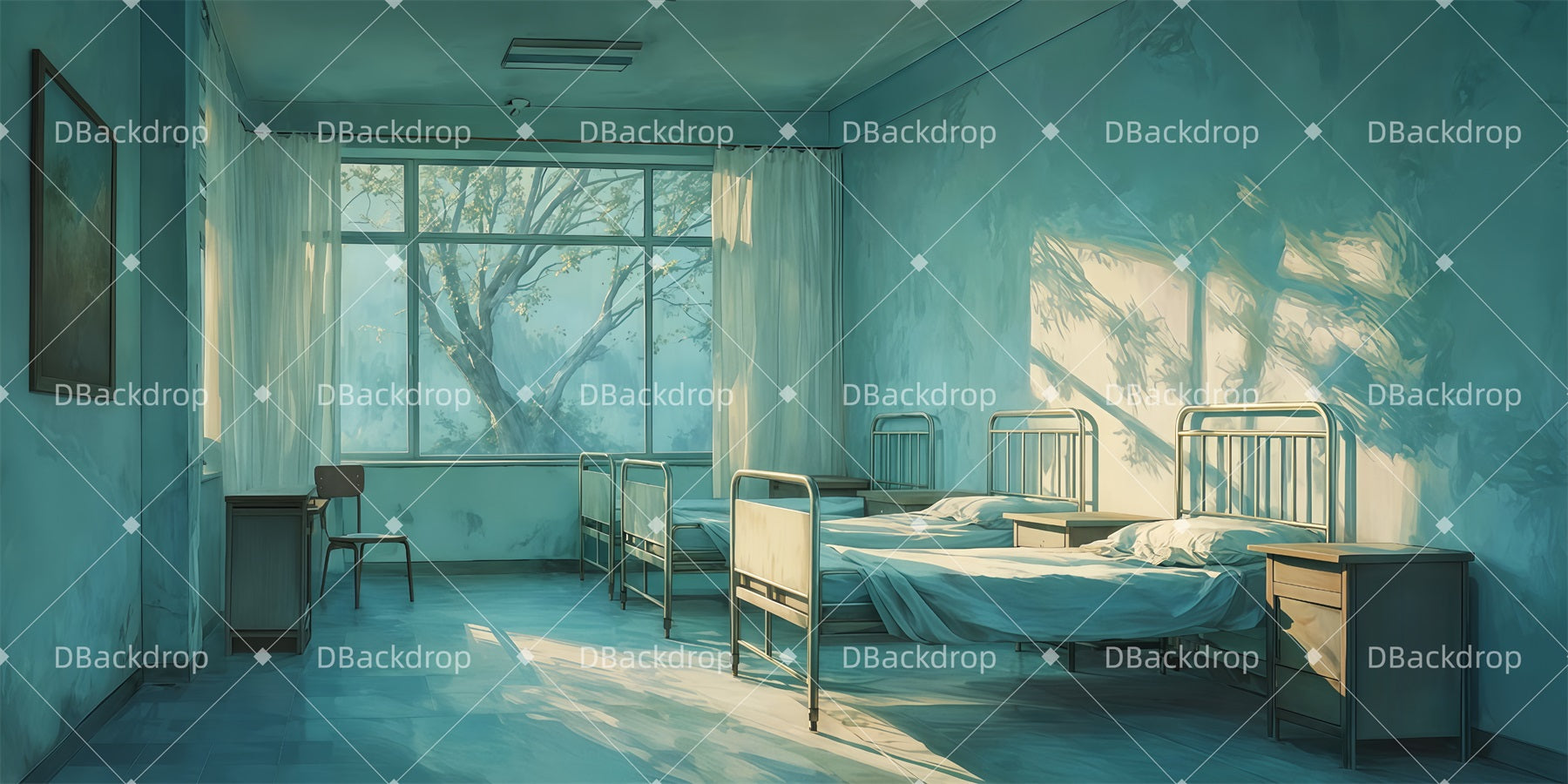 Large Stage Backdrops Hospital Room Theater Backdrop TWW511-T40