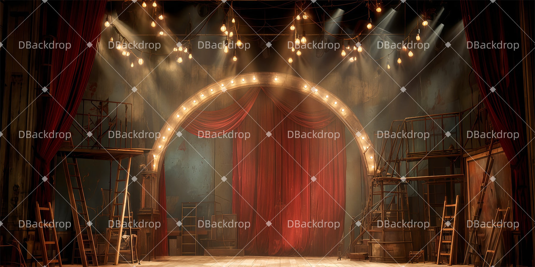 Theater Backdrop Reconstructed Stage Broadway Stage Backdrops TWW511-T60