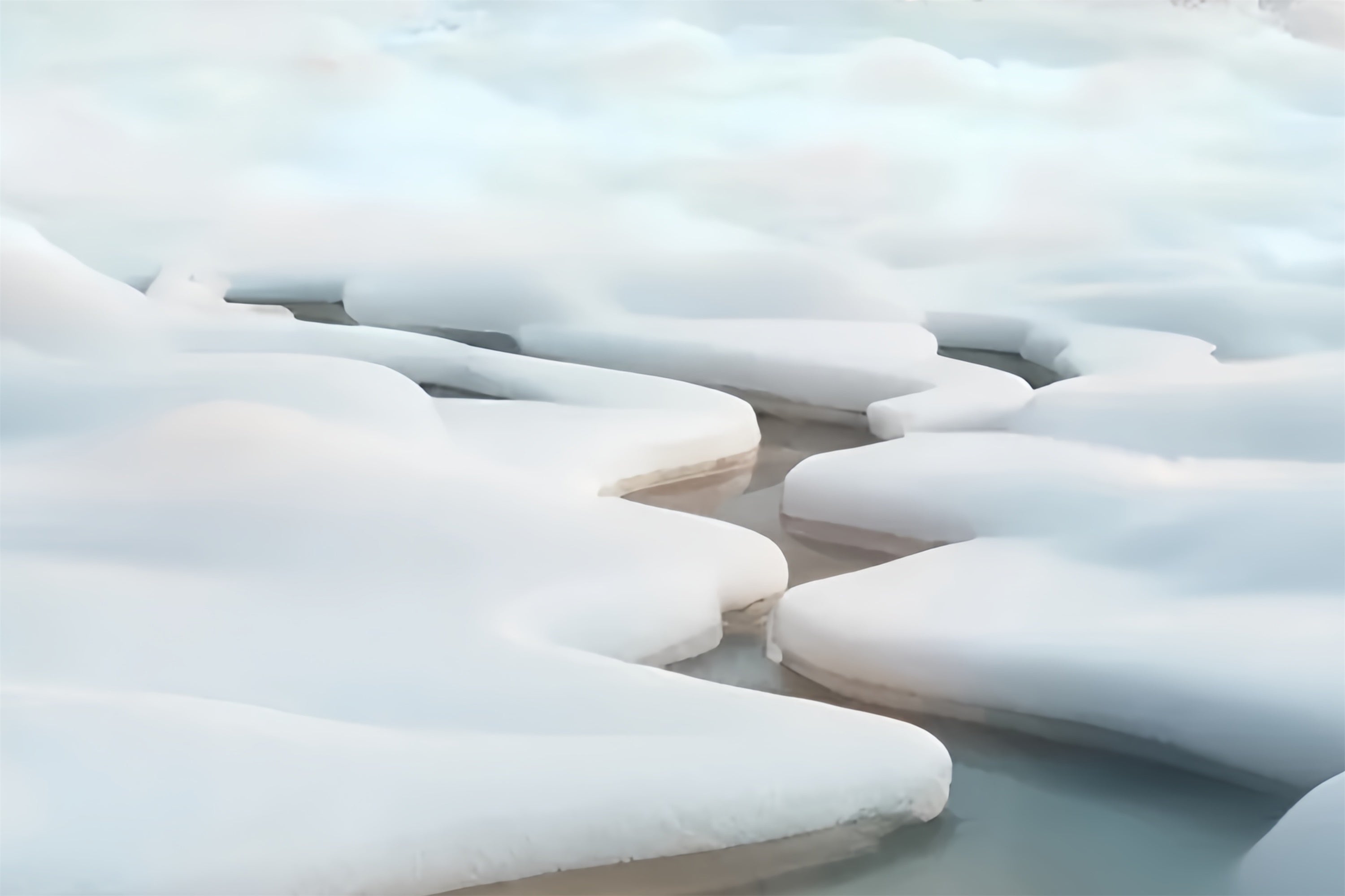 Snow Floor Backdrop Frozen River Ice Floor Backdrop TWW57-38