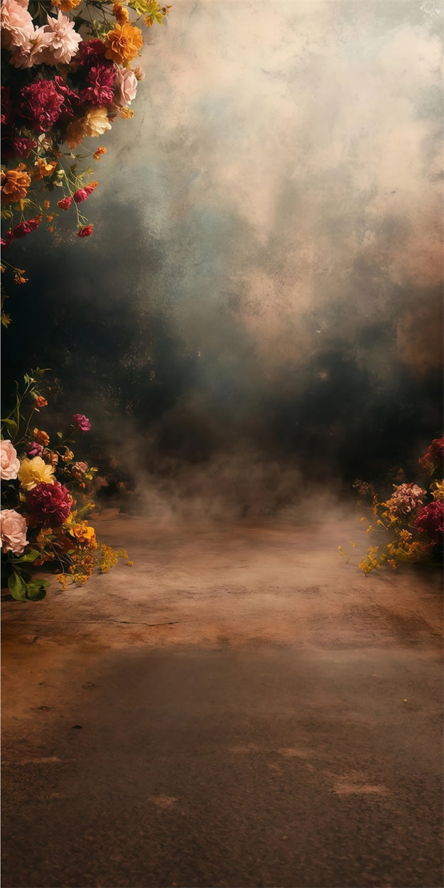 Vintage Studio Backdrop Baroque Misty Garden Sweep Backdrop TWW57-78