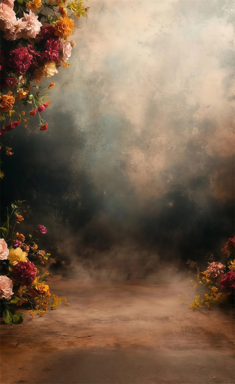 Vintage Studio Backdrop Baroque Misty Garden Sweep Backdrop TWW57-78