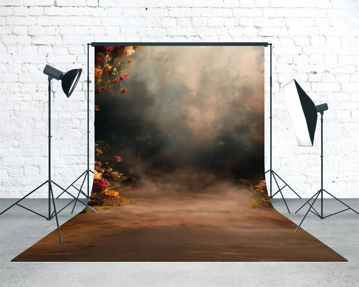 Vintage Studio Backdrop Baroque Misty Garden Sweep Backdrop TWW57-78