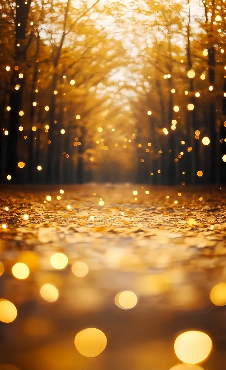 Fall Forest Sparkling Amber Trail Sweep Backdrop TWW57-86