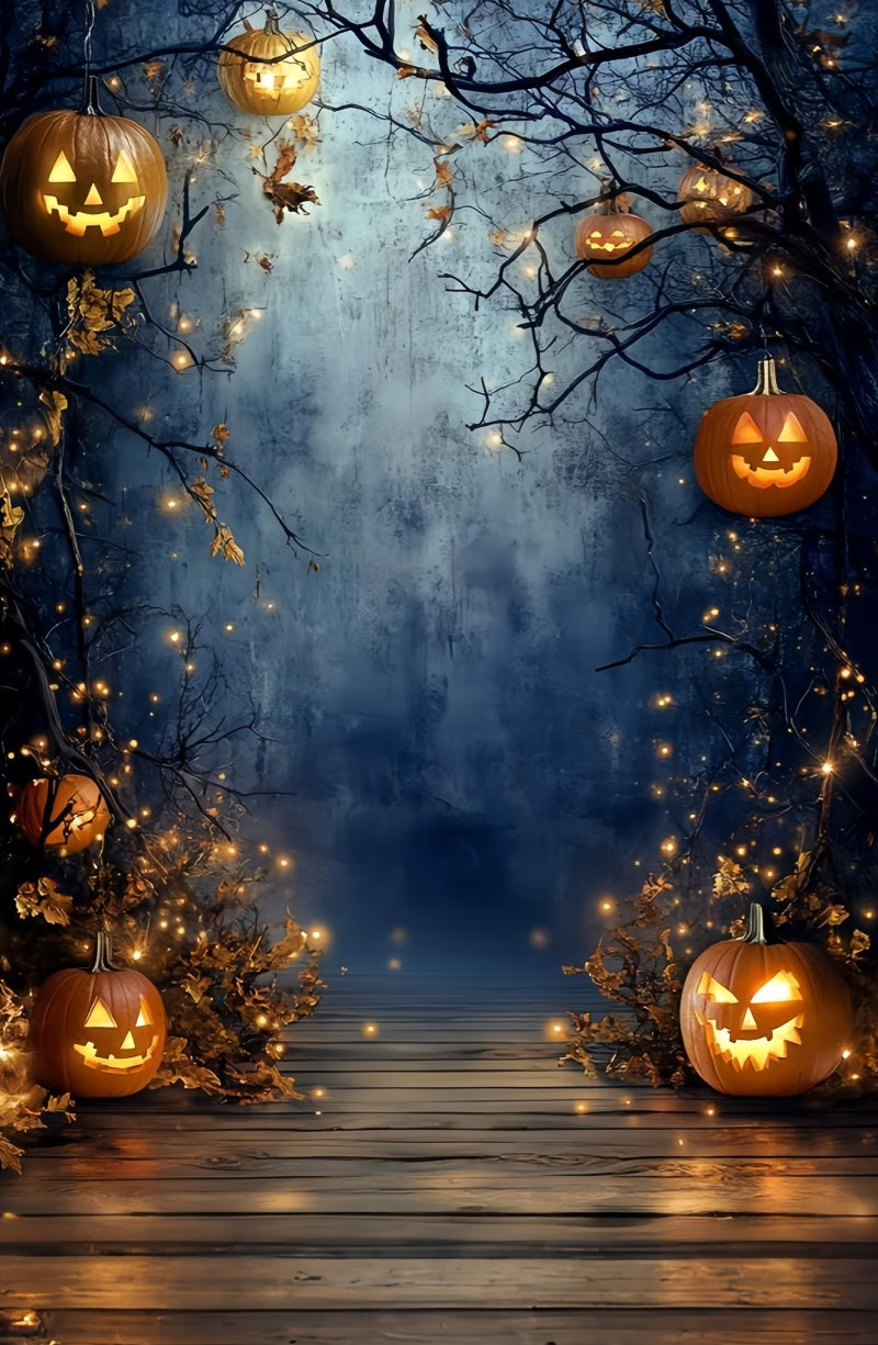 Halloween Photography Backdrop Pumpkin Glow Pathway Sweep Backdrop TWW6-77