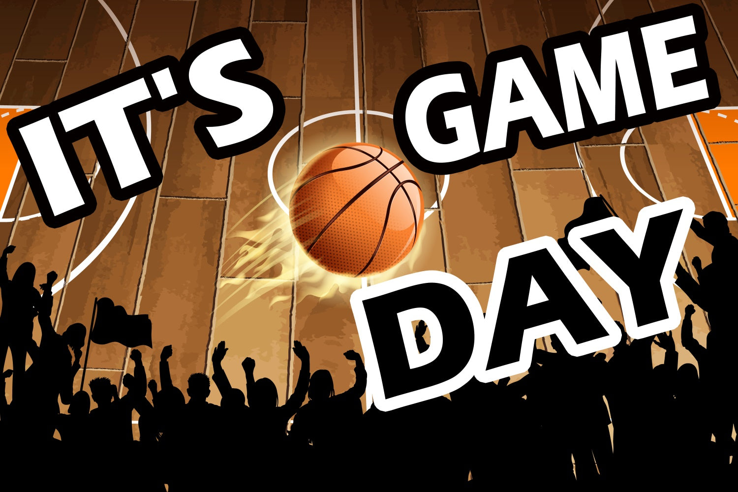 Basketball Backdrop Basketball Cheers Sports Photo Backdrop TWW6-8