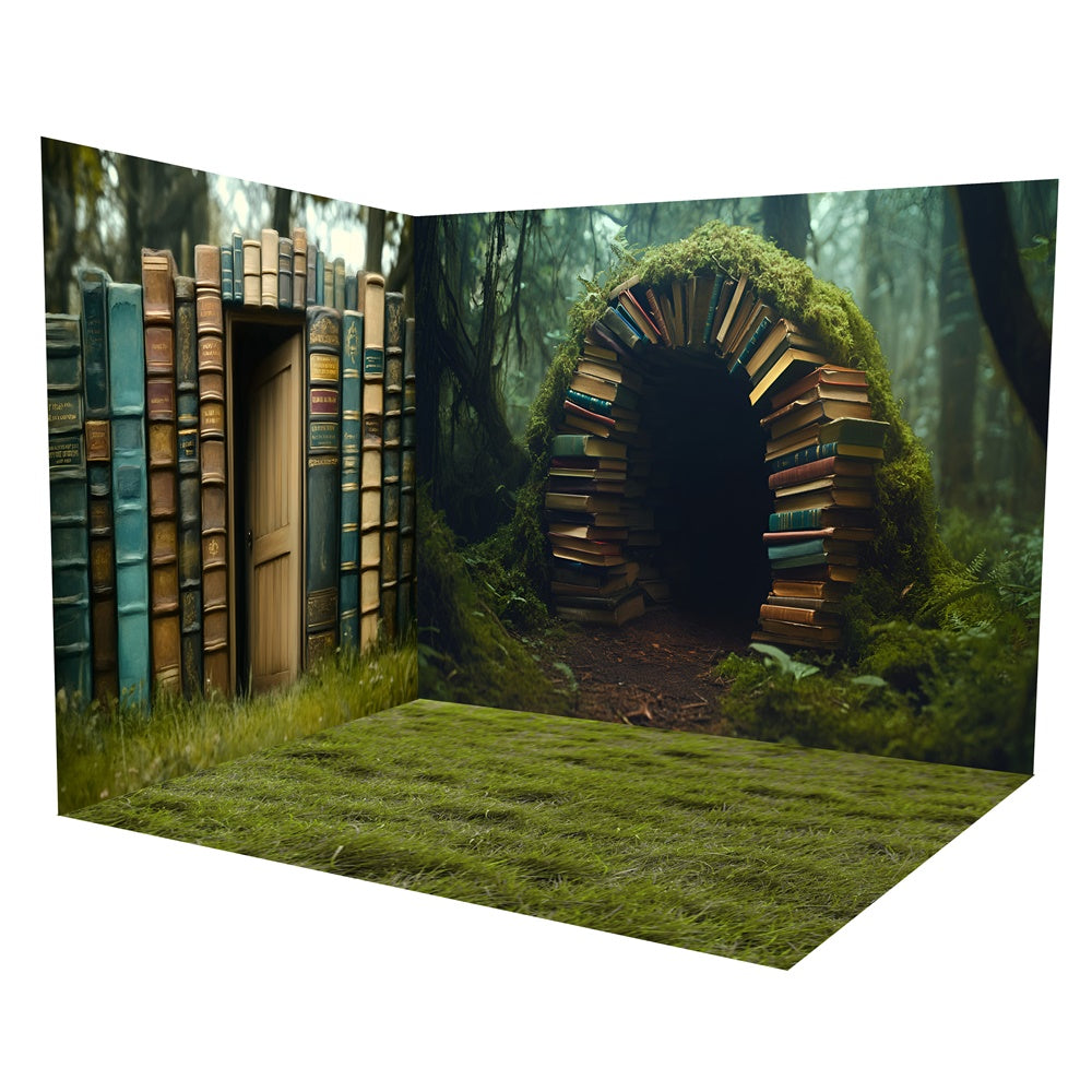 Back To School Backdrop Magical Library Door Backdrop Room Set TWW6-94