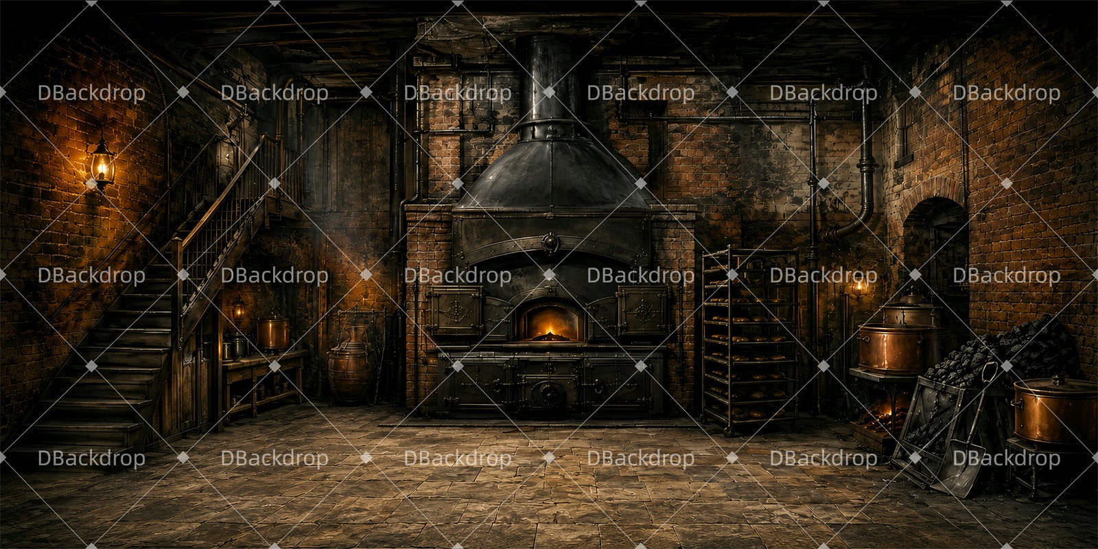 Stage Backdrop Smoky Oven Backdrop For Theater Play ZTT66-T104