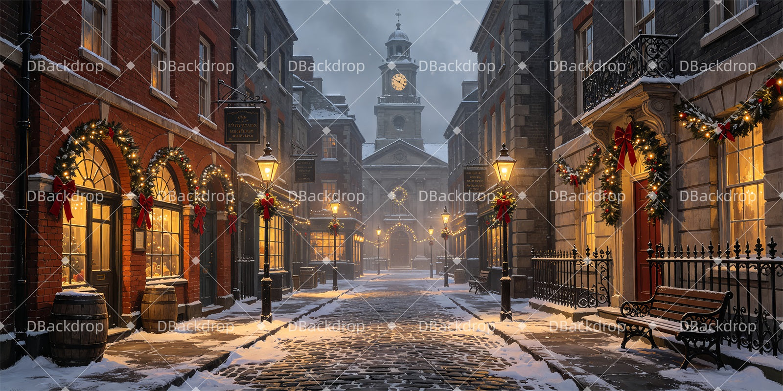 Backdrop For Theater Snowy Lane Professional Stage Backdrops ZTT66-T108