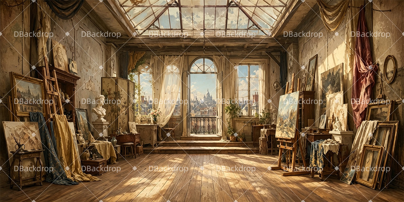 Large Stage Backdrops Artist Atelier Cheap Theater Backdrops ZTT66-T143