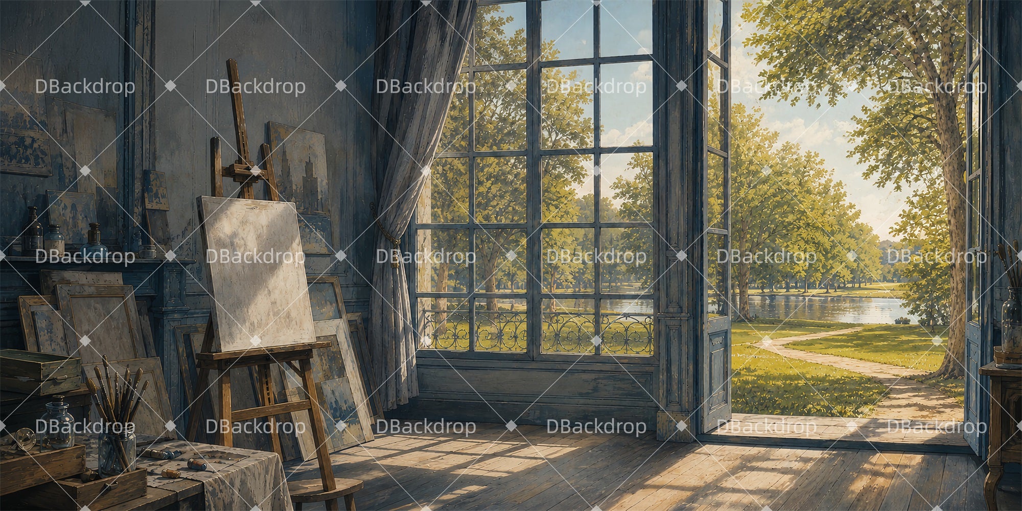 Theater Backdrop Garden View Atelier Stage Backdrops ZTT66-T82