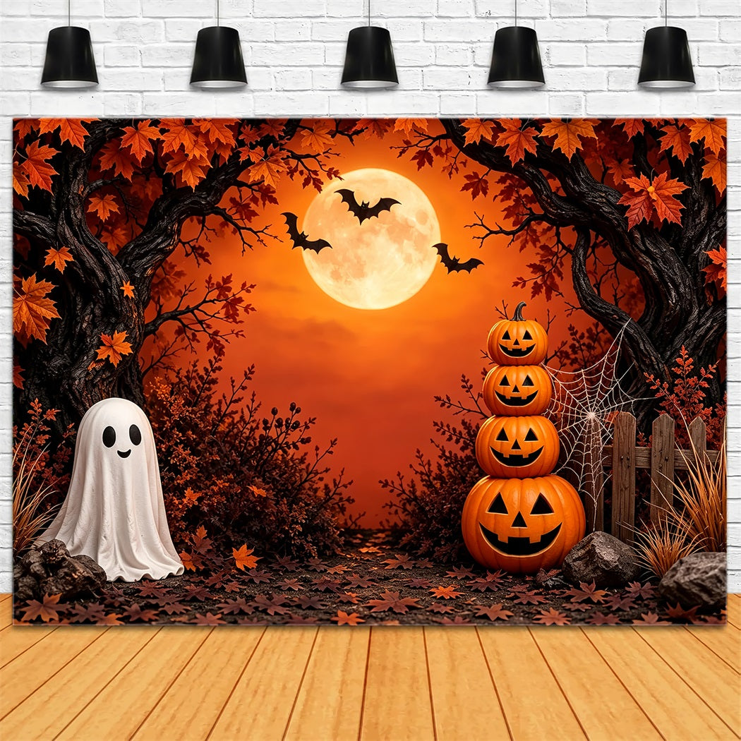 DIY Halloween Photo Booth Backdrop Autumn Ghost Pumpkin Forest 10x10 Halloween Backdrop ZTT67-11