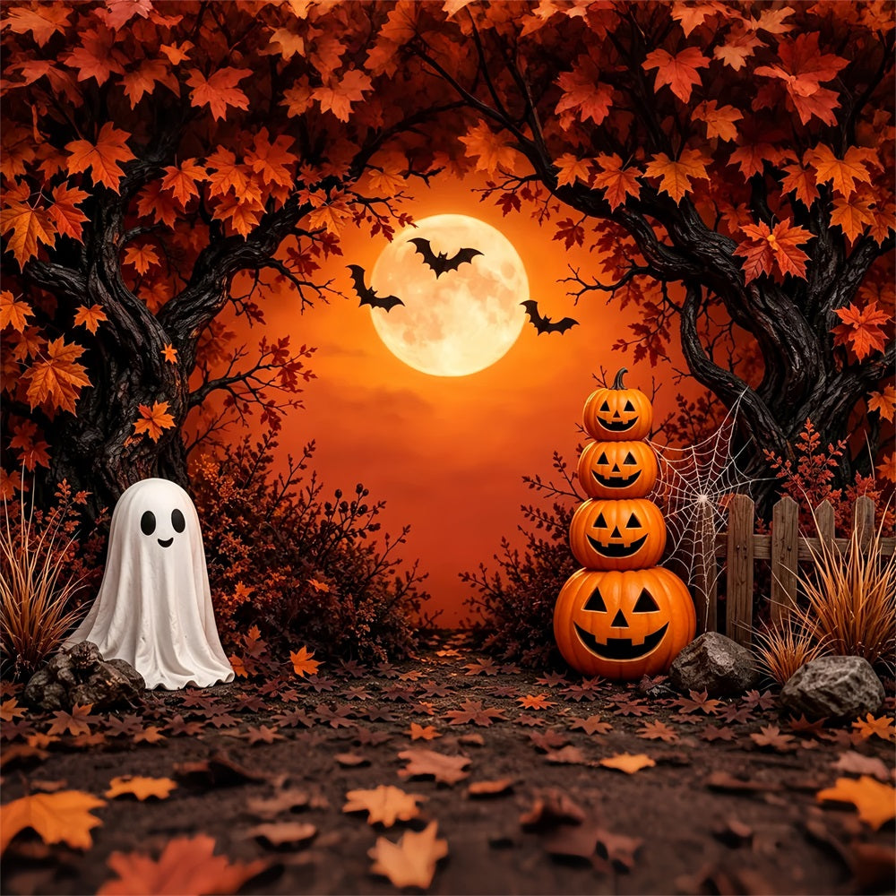 DIY Halloween Photo Booth Backdrop Autumn Ghost Pumpkin Forest 10x10 Halloween Backdrop ZTT67-11