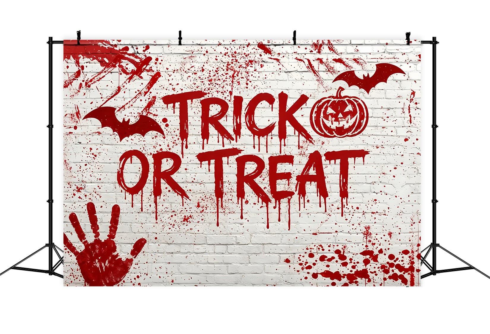 Halloween Bloody Backdrop Blood Splatter Brick Wall Halloween Backdrops ZTT67-22