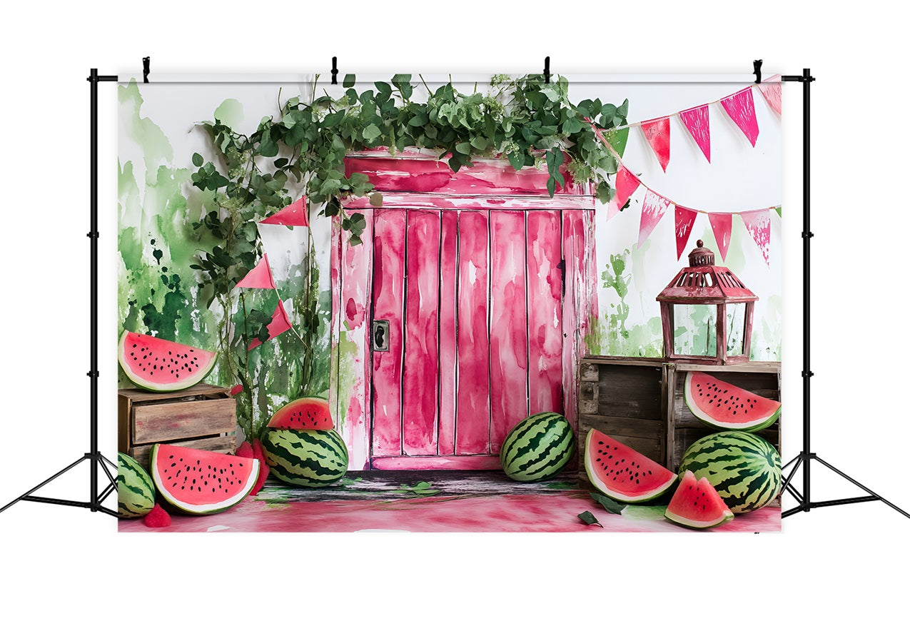 Watermelon Photography Backdrop Party Door Summer Backdrop ZXY3-21