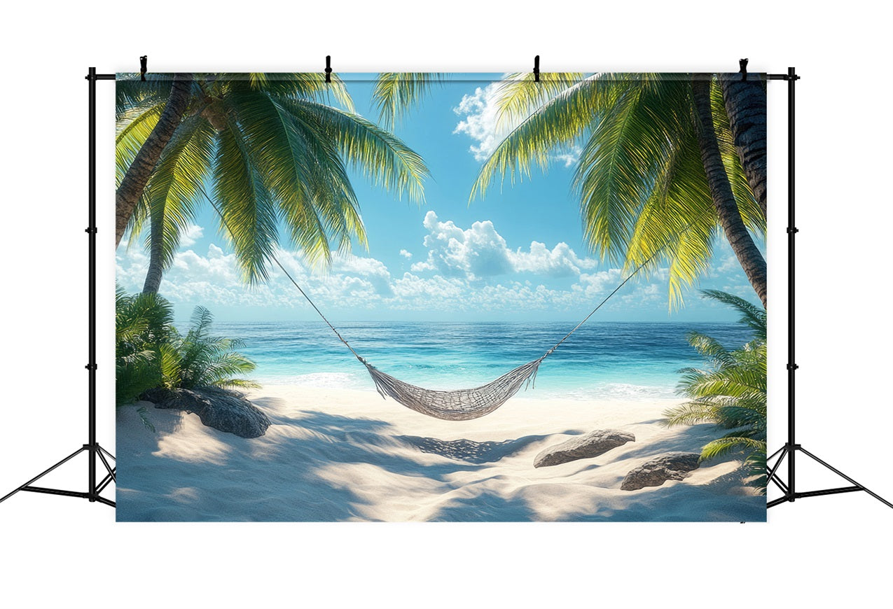 Tropical Photo Backdrop Hammock Palm Summer Backdrop ZXY3-32